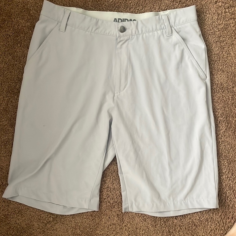 Men’s Adidas golf shorts, matte grey